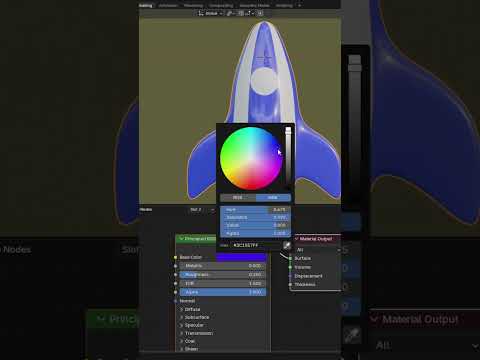 [Blender3D] Lowpoly Rocket: Cleaning Vertices & Adding Shaders #blender3d #lowpoly #rocket
