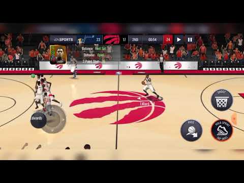 NBA Live mobile basketball jazz vs raptors/Damian Lillard full court shot