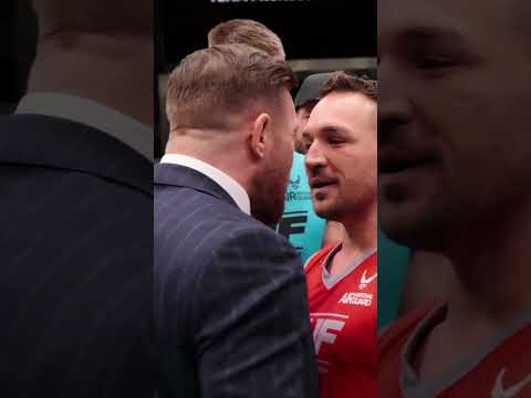 Conor McGregor pushes Michael Chandler 😵😱☠️ #ufc #mma #tuf #youtubeshorts