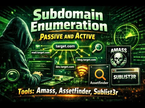 Subdomain Enumeration Explained 🔍 | Passive vs Active + Tools (Amass, Assetfinder, Sublist3r)