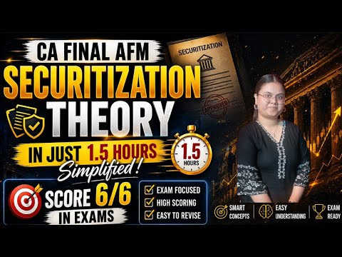 CA Final AFM Theory - Securitization | Simplified | CA Aditi Tyagi