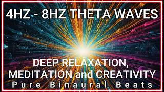 4-8Hz PURE Theta Waves |  DEEP THETA Binaural Beats | CIA Hemi-Sync And Astral Projection