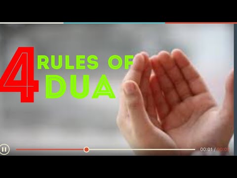 4 Rules of Dua