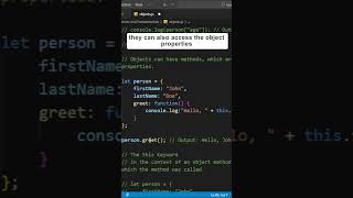 Define & Call Methods Within JavaScript Objects  #coding #javascript #programming #javascriptdev