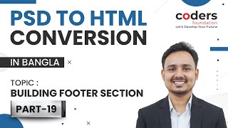 PSD TO HTML [#19] Building Footer Section (HTML Markup And CSS Style)