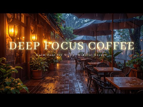 Rainy Café Jazz for Deep Focus | Calm Piano Jazz & Rain Ambience for Study, Sleep & Relax