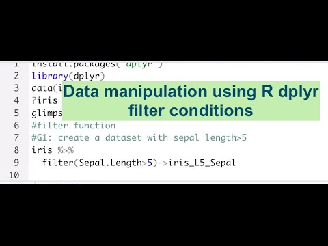 Data Manipulation using R dplyr package | filter function to subset data based on conditions