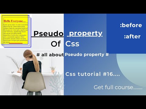 pseudo property css | how to use pseudo elements in css | css tutorial #16