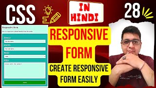 CSS Responsive Form || Create Responsive Form with CSS || Complete CSS Tutorial in Hindi 28
