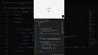 Toggle Button On/Off | CSS UI Animation 🔥. #ToggleButton #HTMLCSS #Shorts