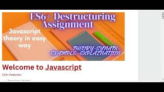 "Mastering ES6+ Destructuring Assignment: Unleash the Power of JavaScript"