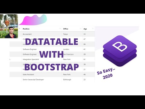 DataTable with Bootstrap 4