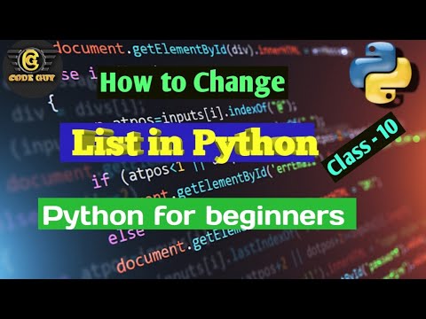 10. Python Bangla Tutorial - How to Change List in Python.