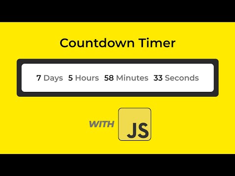 How To Create a Countdown Timer Using JavaScript from Scratch | JavaScript Project