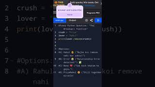 🤣Python ne bhi breakup confirm kar diya 💀 #TypeErrorInLove💘”#PythonLoveStory #break