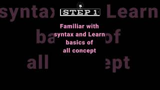 Beginner Follow These 3 Steps To Learn a New Programming Language || #codingislife #javaprogrammer