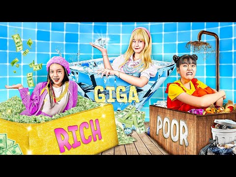 Poor Vs Rich Vs Giga Rich...Who Receives Better Care At The Swimming Pool?