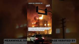 Watch: Iran Protesters ‘Torch Buildings, Vehicles’, Light Up Tehran’s Punak Square With Phones