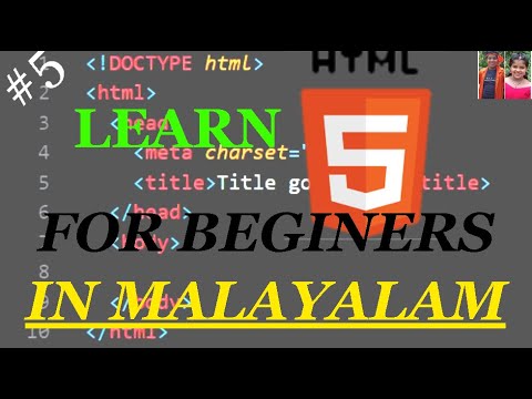 LEARN HTMLFOR BEGINERS  #5 IN MALAYALAM / ADHIKARSHAS DREAMS