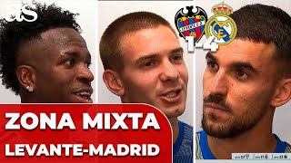 ZONA MIXTA COMPLETA: VINICIUS, MASTANTUONO, CEBALLOS, XABI ALONSO… | LEVANTE 1-4 REAL MADRID hoy
