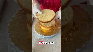 How to Cut Perfect Cake Layers Like a Pro | No Tools Needed #bakingtutorial #cakefrosting