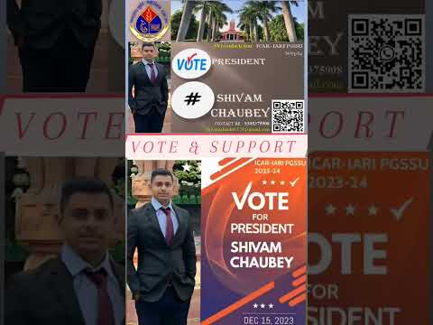 (Vote & Support) Vote For President SHIVAM CHAUBEY🙏 #iari #vote #short #viral #video