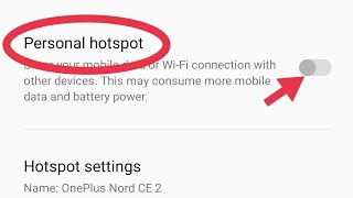 Hotspot network setting  Hotspot network   ke ko on kaise  kare OnePlus Ace Racing, Hotspot network