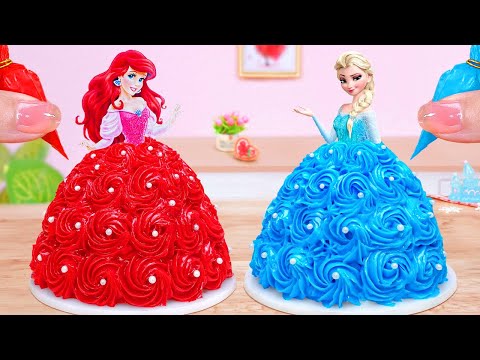 How to make a 1000+ disney princess cake – step by step guide for elsa and ariel mini cakes