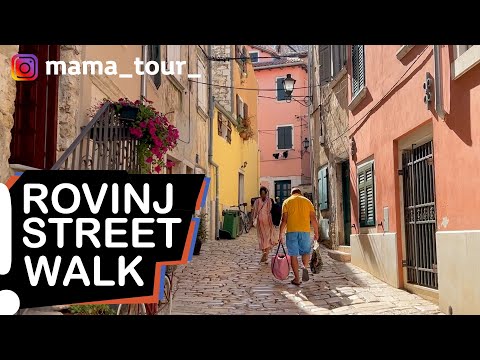 ☀️ Rovinj 🇭🇷 City Street Walk Tour HD 2022