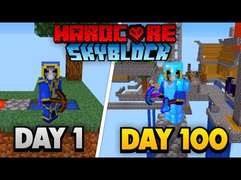 I Survived 100 Days of Skyblock in Hardcore Minecraft