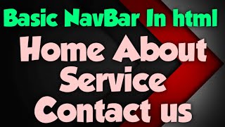 Basic NavBar Idea in html in Hindi by lakshmanse #lakshmanseyoutubechannel #navbar
