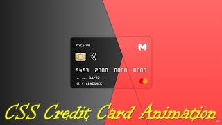 Animated credit card using css animation effects | cool css effects 2018 | css hover effects