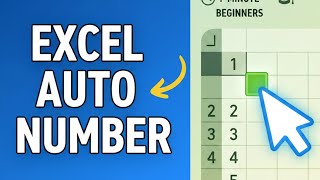 How to Use Auto Serial Number in Excel (1-Minute Trick for Beginners)