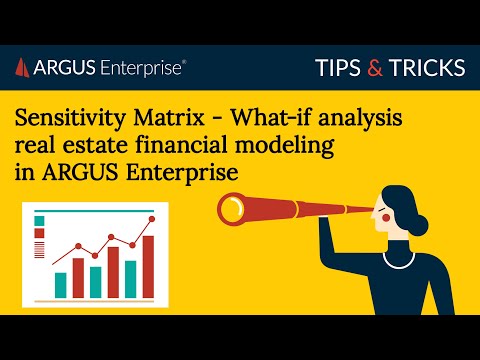 Sensitivity Matrix - What-if analysis real estate financial modeling in ARGUS Enterprise