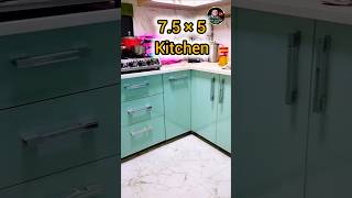 7.5×5 l shape kitchen interior design ideas 2025 #interiordesign #kitchen #anupfurniture