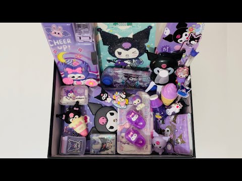 Unboxing cute Kuromi Stationery and School Supplies ✏️📚💜#kuromi #stationery #schoolsupplies 
