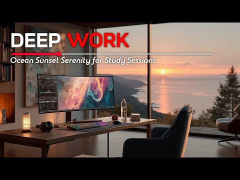 Deep Work Music | Epic Focus & Productivity ~ Ocean Sunset Serenity for Study Sessions