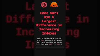Rust Code Wars Kata Kyu5 Largest Difference in Increasing Indexes (Procedural) #shorts #coding