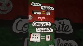 prime Numbers and Composite Numbers school project🥰