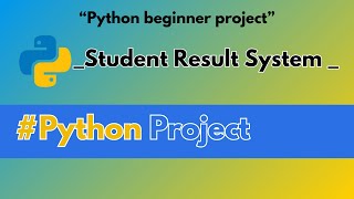 Student Result Management System in Python | Beginner Project Using Functions & Dictionary