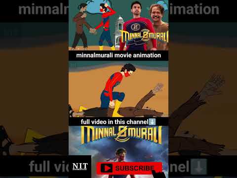 Minnal Murali Comes to Life in Animation!tovino Thomas malayalam movie animation! funny fight story!