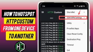 How To Hotspot HTTP Custom Internet Connection From One Device To Another
