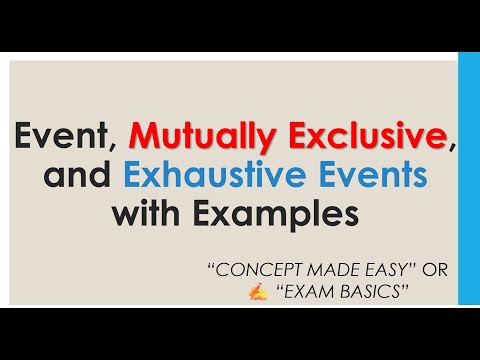 “Events in Probability | Mutually Exclusive & Exhaustive Events Explained with Examples”