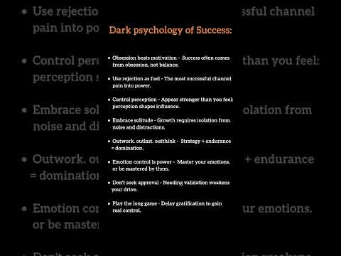 Dark psychology of success #success #psychology #facts #factshorts #darkpsychology #motivation