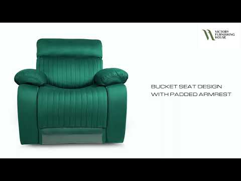 Pride Motorized Recliner Sofa in Mineral Green Colour
