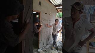 This method is faster for leveling the plaster.