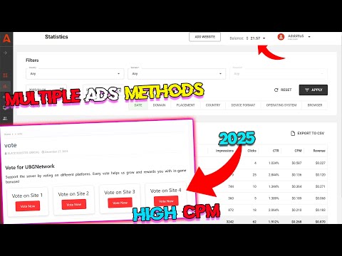 Adsterra Auto Earning Multiple Ads Method 2025 | Adsterra earning tricks with proof | High cpm