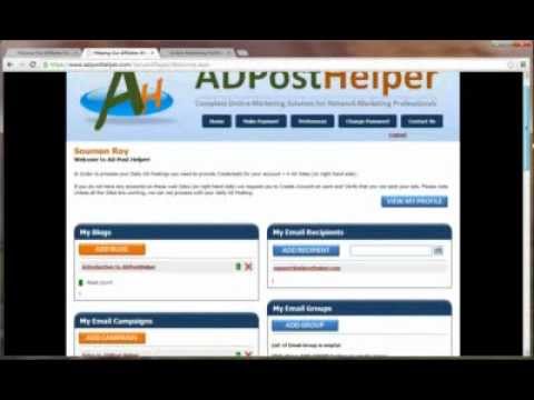 How To Setup & Send Email Campaigns using ADPostHelper.com