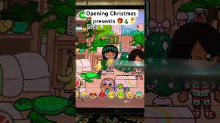 Pt-2 opening Christmas presents 🎁 #toca #christmas #aesthetic #christmasgifts #christmaspresents