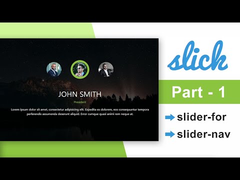 Part 1 - Testimonial with Slick Slider - "slider-for" , "slider-nav" | cybercodestar - 2020